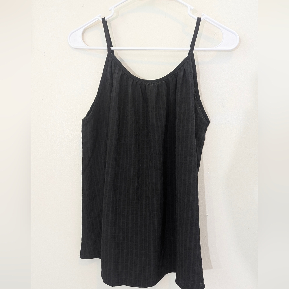 Linen Like Sheer tank top, m, 19" pit to pit, 19.5" long